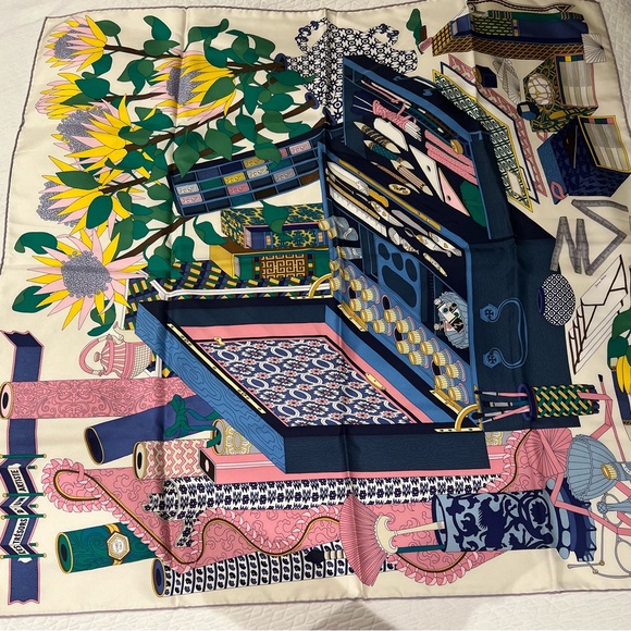 2017 by Pierre Marie Silk scarf Hermes ‘ Tresors D’Un Artiste’ ;multicolor - Picture 5 of 15
